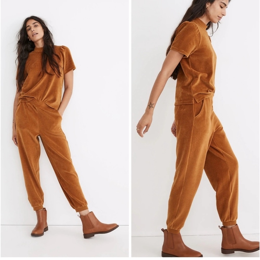 Madewell Velour Corduroy relaxed sweatpants